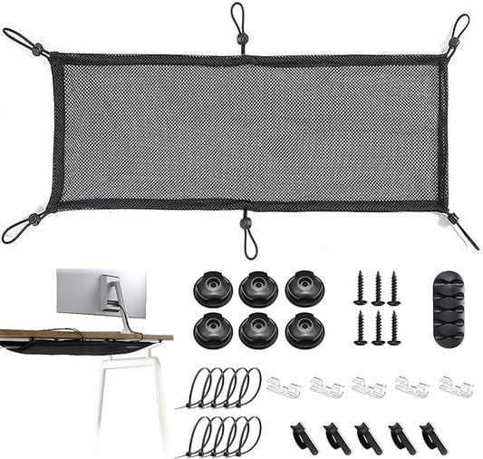 Cable Management Mesh Under Desk Kit, Privacy Net