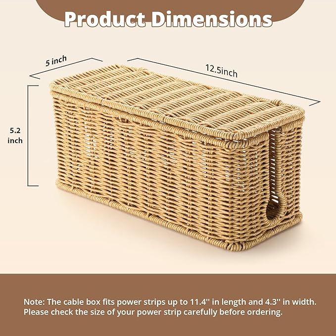 Handmade Cable Management Box Brown