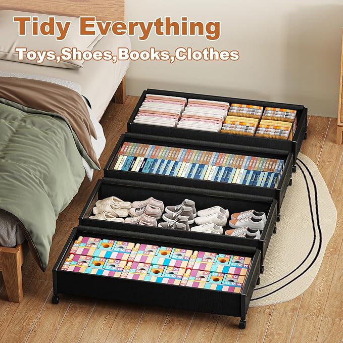 2 Pack Under the Bed Storage Containers