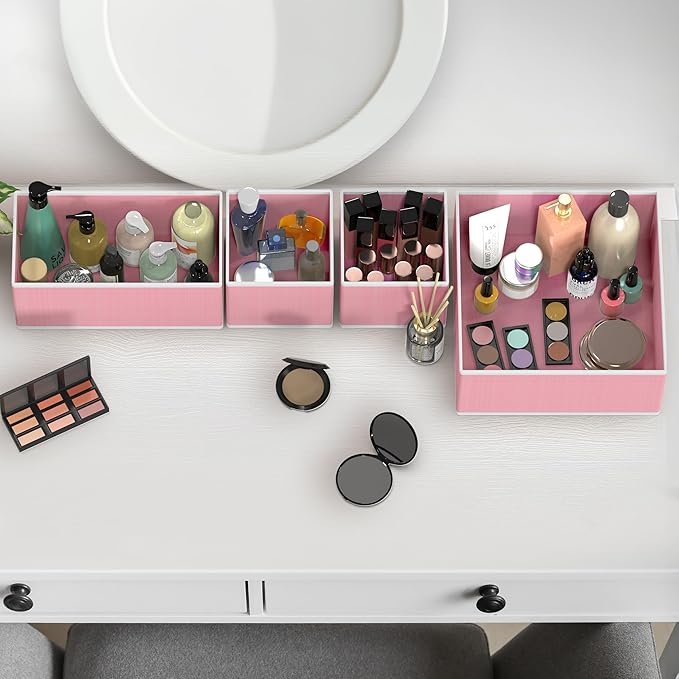 Simple Houseware Underwear Drawer Organizer, Pink