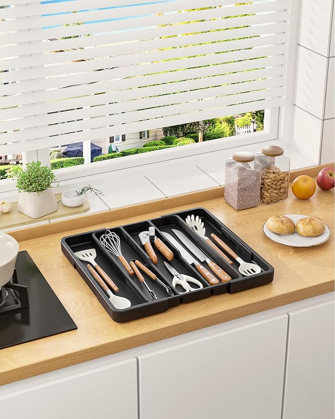 Silverware Organizer, Expandable Kitchen Drawer Organizer, X-Large