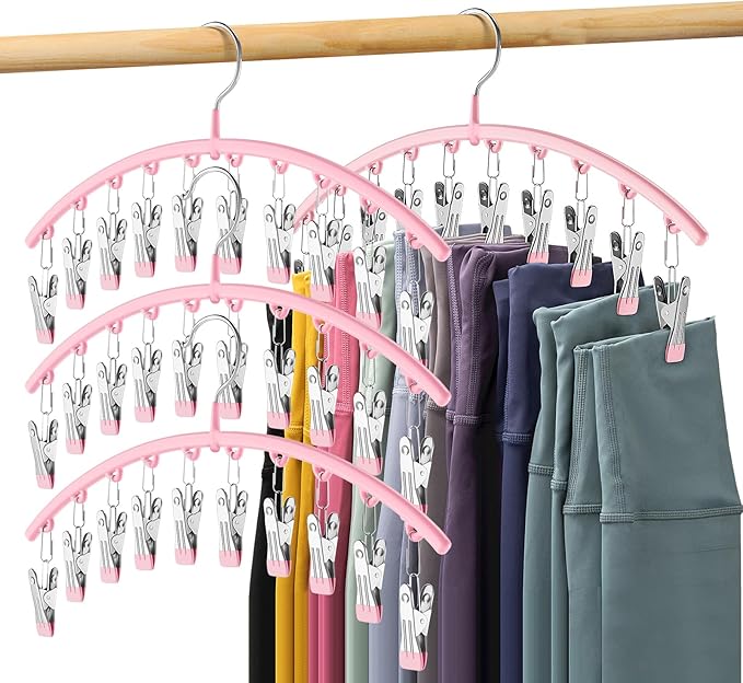 Legging Organizer for Closet, Pink