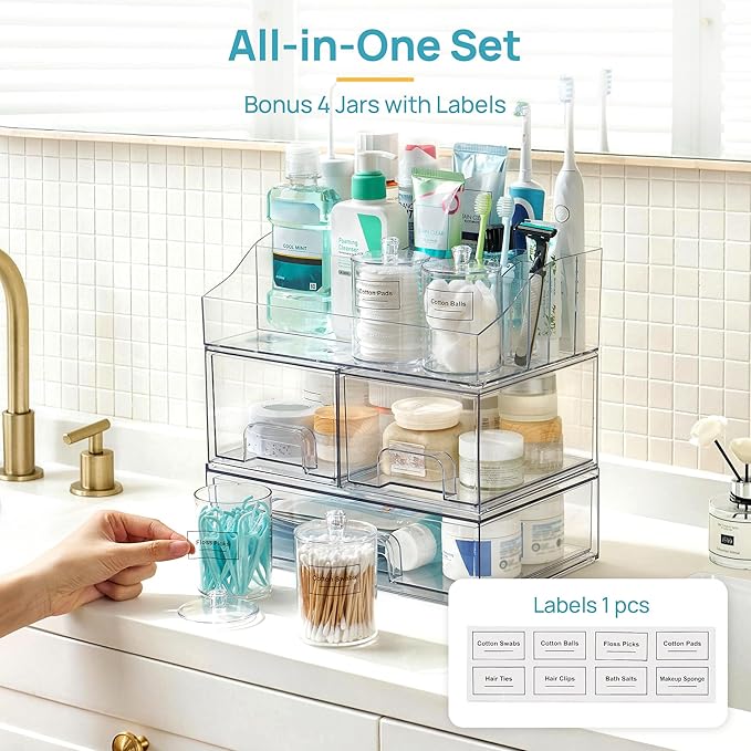 8 PCS Bathroom Countertop Organizer