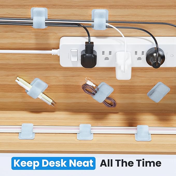 Cable Management Under Desk, Blue