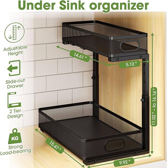Under Sink Organizer 4-Pack, Laundry Room
