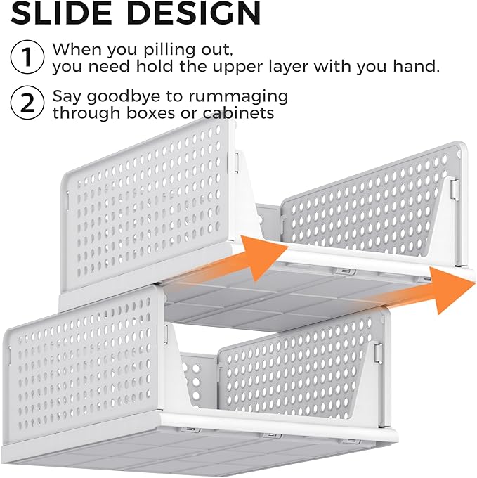6 Pack Closet Organizers Storage Bins