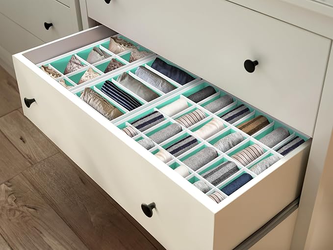 Simple Houseware 4-Pack Drawer Organizer Set, Turquoise