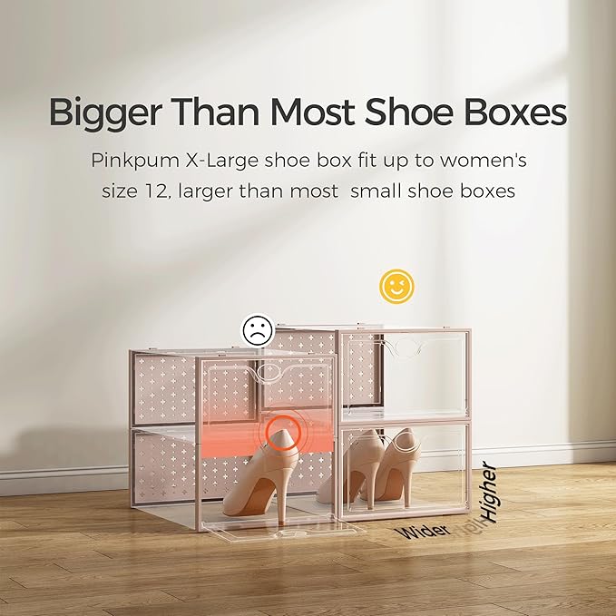 15 Pack X-Large Shoe Storage Boxes
