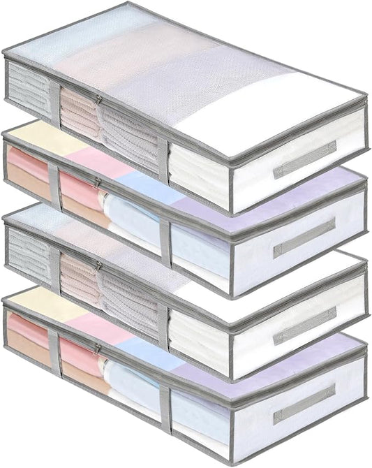 4 Packs Under Bed Storage Containers Bins