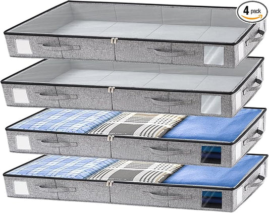 4 Pack Under Bed Storage Containers