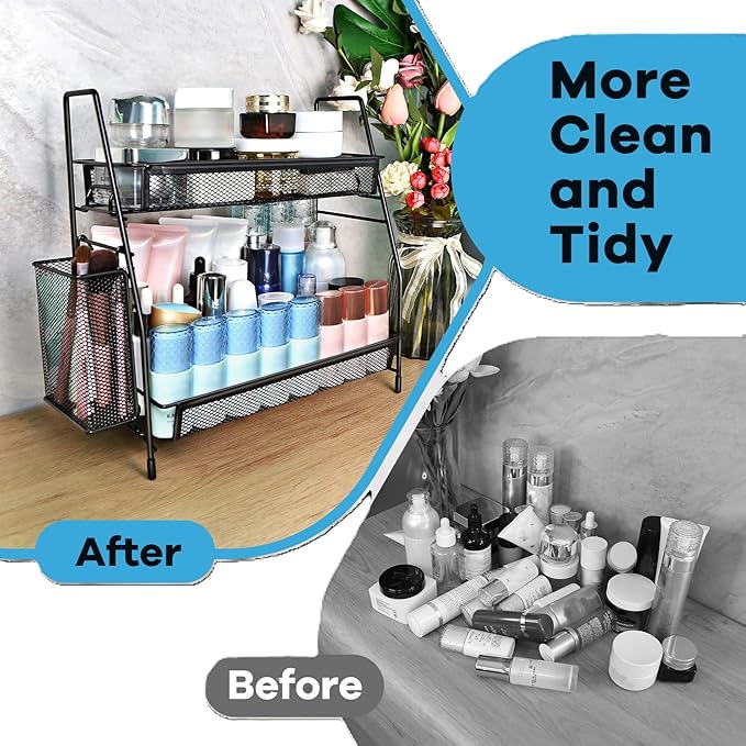 Bathroom Organizer Countertop, Spice Rack Organizer for Cabinet