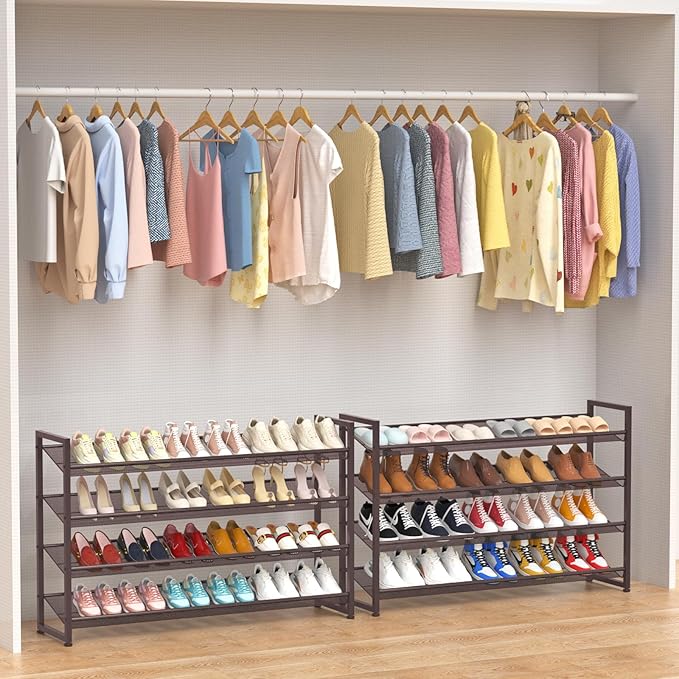 Large Shoe Rack 8 Tier Shoe Organizer, Bronze