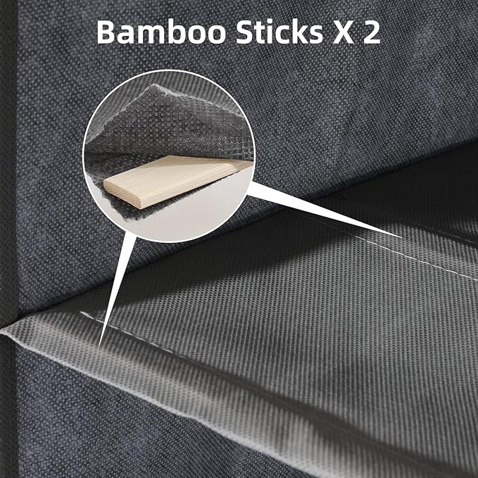 2 Packs Hanging Closet Organizer Stroage, Grey