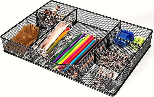 Desk Drawer Organizer Tray, Metal Mesh Drawer Organizers Office, 1PC Medium