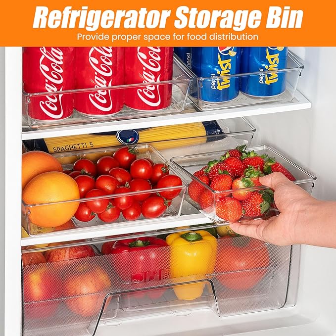 18 Pcs Large Size Clear Drawer Organizer Set