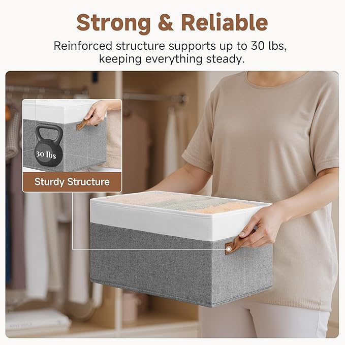 Fabric Shelf Baskets, Closet Organizers and Storage Basket