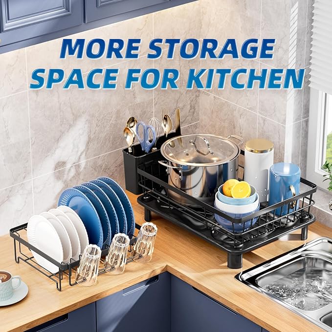 Dish Drying Rack, Stainless Steel-Dish Rack, Dish Racks for Kitchen Counter