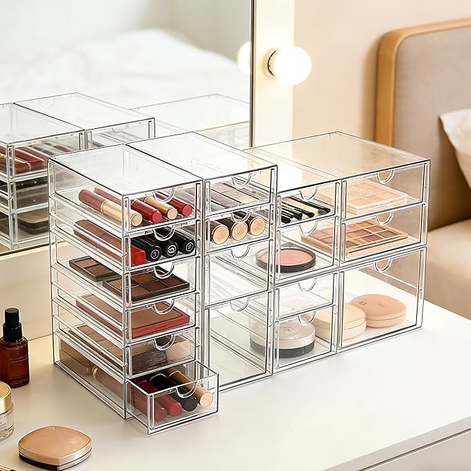 Acrylic Drawer Organizer with 17 Drawers