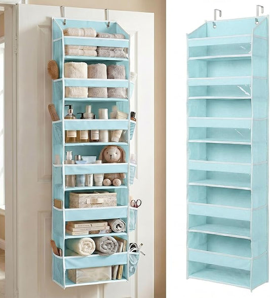 THEORY UPGRADED 6 Tiers Over The Door Organizer Hanging, Baby Blue, 1pc