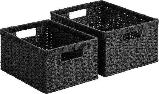 Wicker Storage Baskets for Organizing, Wicker Basket with Handles