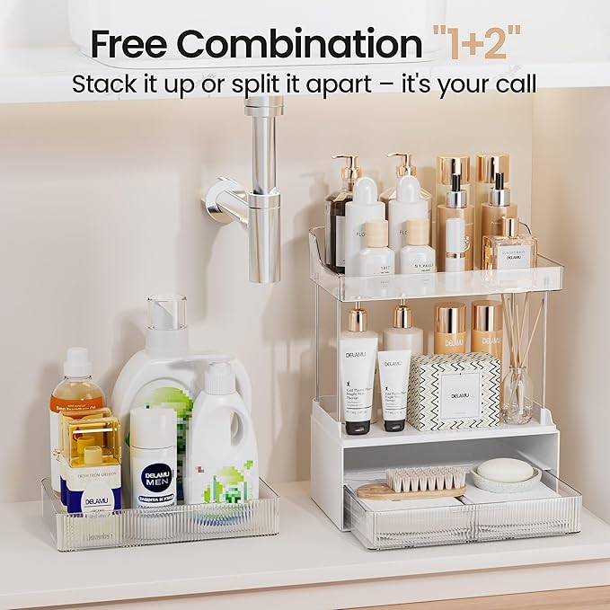 Bathroom Organizers and Storage, Clear