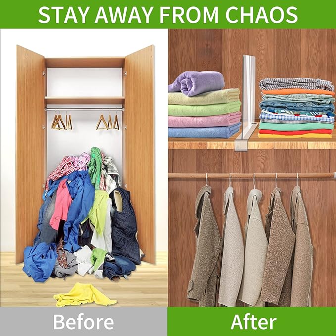 Acrylic Shelf Dividers for Closet Organization, 8PCS