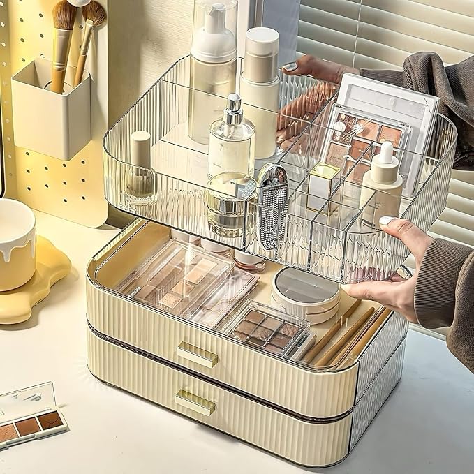 Makeup Organizer with Stackable Drawers
