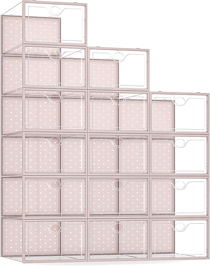 15 Pack X-Large Shoe Storage Boxes