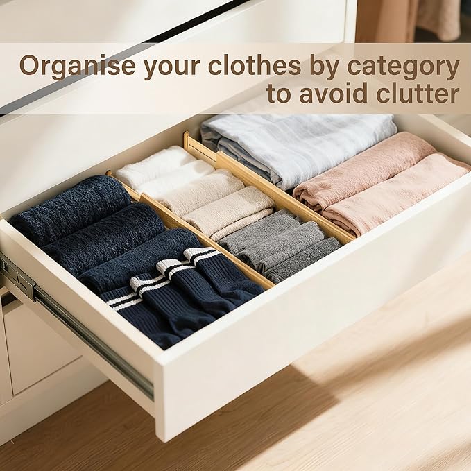 Bamboo Drawer Divider Set of 8