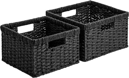Wicker Basket with Handle, Wicker Storage Baskets for Organizing