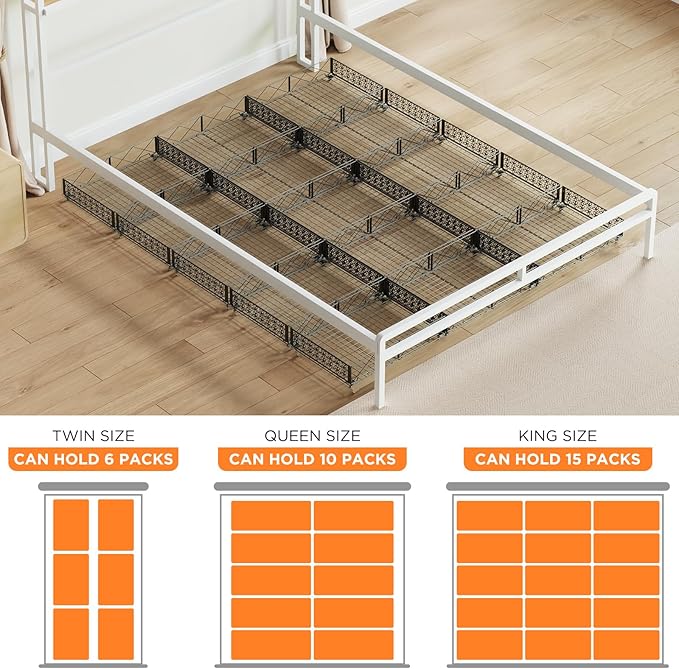 Under Bed Storage with Wheels, Rollable Under Bed Storage Container, Foldable Metal Under Bed Organizer for Bedroom Clothes Shoes Blankets Storage (2black, Black)