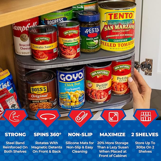 Mighty Susan 2-Tier Lazy Susan Pantry Organizer