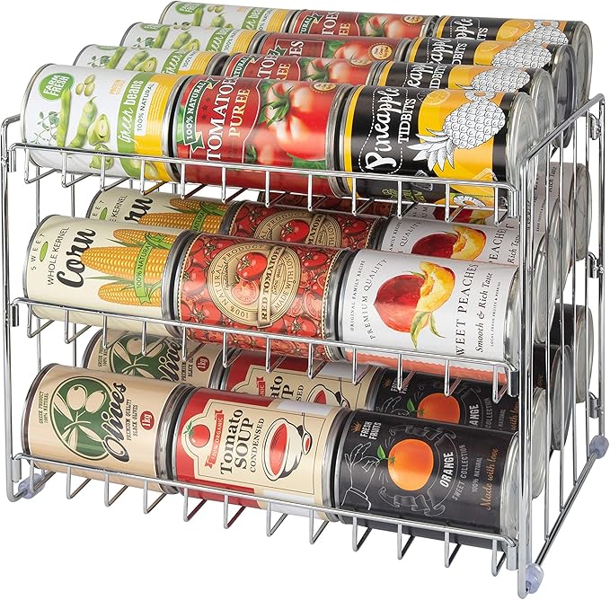 Kitchen Details 3 Tier Can Organizer, Freestanding Design