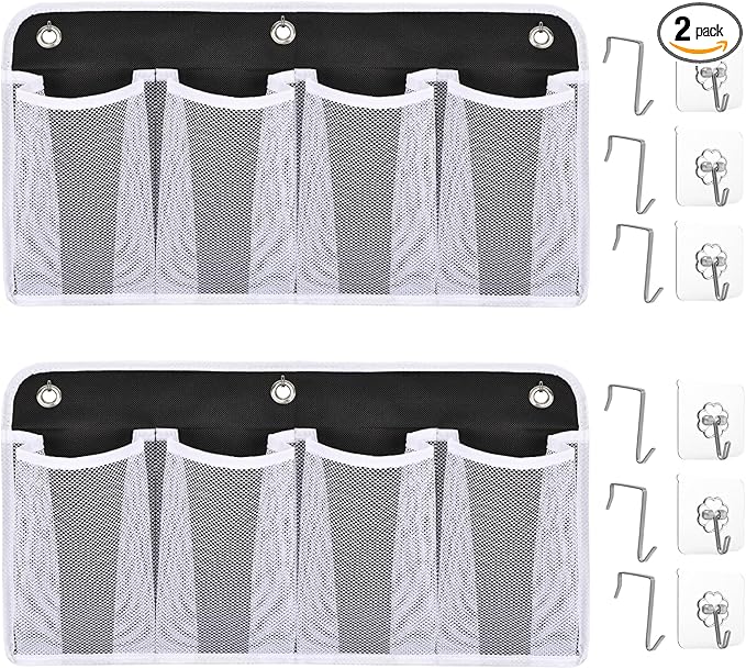 RV Shoe Storage for Bedside, 4 Pocket Wall Mounted Entryway Shoes Rack