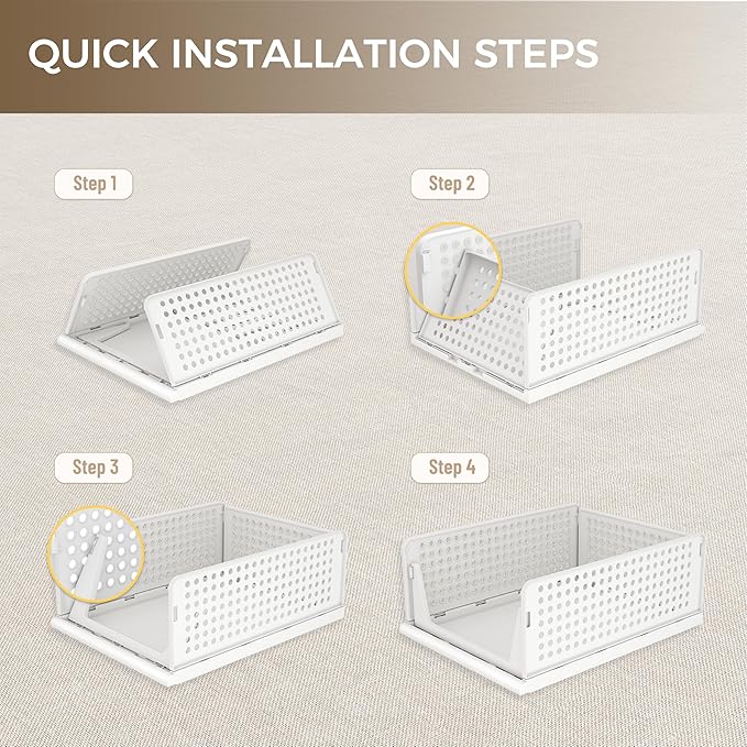 6 Pack Closet Organizers Storage Bins