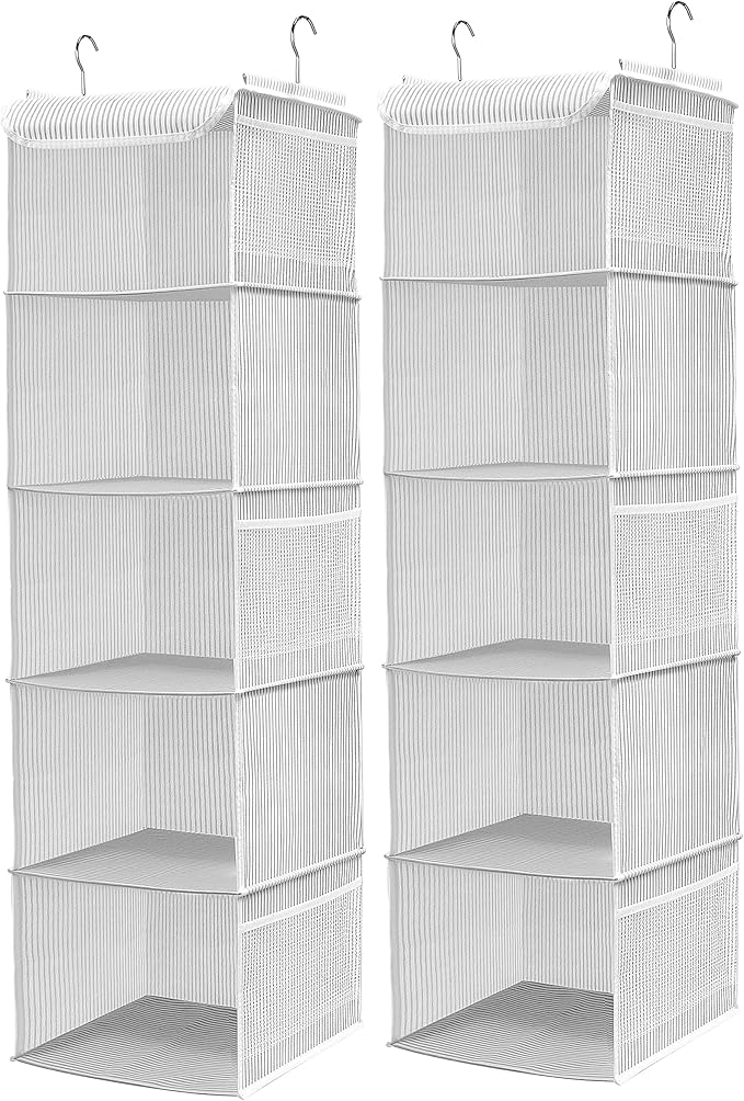 5 Shelves Hanging Closet Organizer, Strip