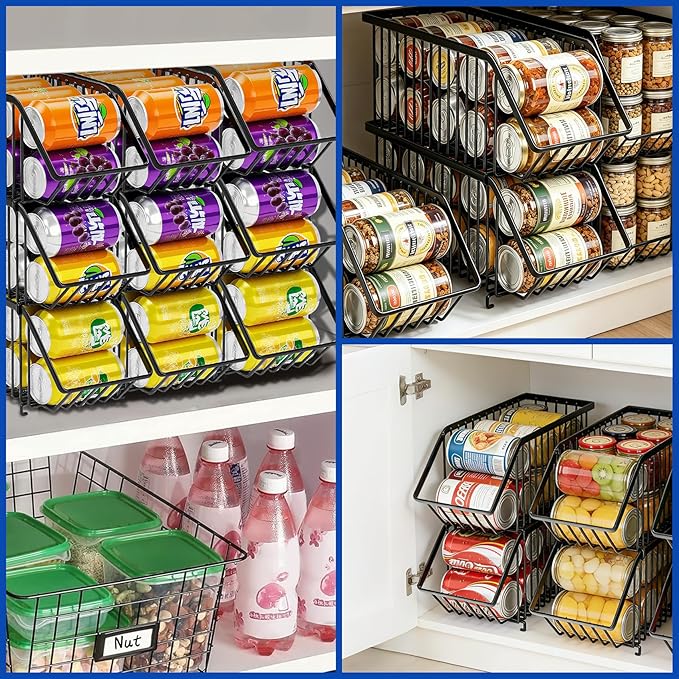 Stackable Soda Can Dispenser Organizer Rack