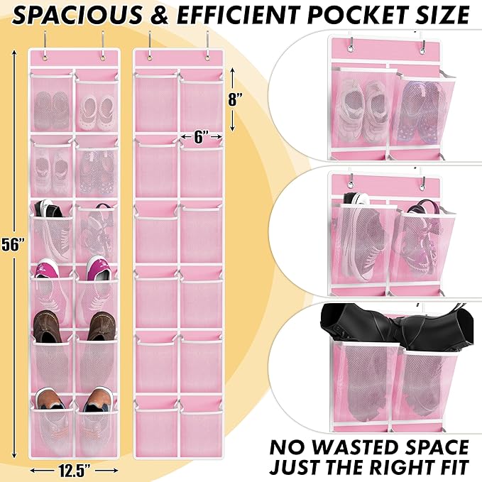 Simple Houseware 24 Pockets, Pink