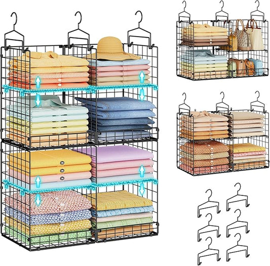 Hanging Closet Organizer with DIY Spacing