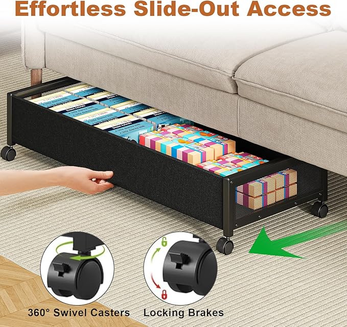 2 Pack Under the Bed Storage Containers