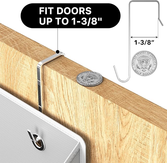Simple Houseware Large Heavy Duty Over the Door Organizer with 5 Clear Window