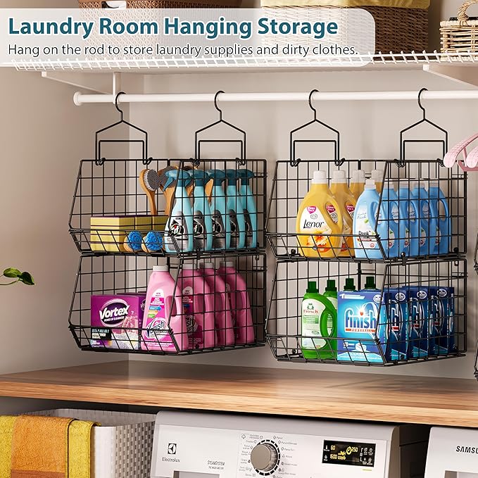 6-Tier Extended Depth Hanging Closet Organizers and Storage for Closet