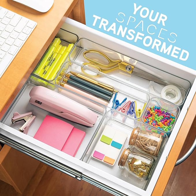 Plastic Clear Drawer Organizers. Bathroom, Kitchen, Bedroom, Gadgets