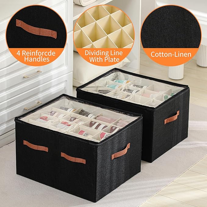 Shoe Organizer for Closet, Black, 20.5“Lx16.9 Wx13'H