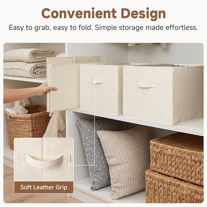 Closet Organizers and Storage Bins, Shelf Baskets for Clothes Storage