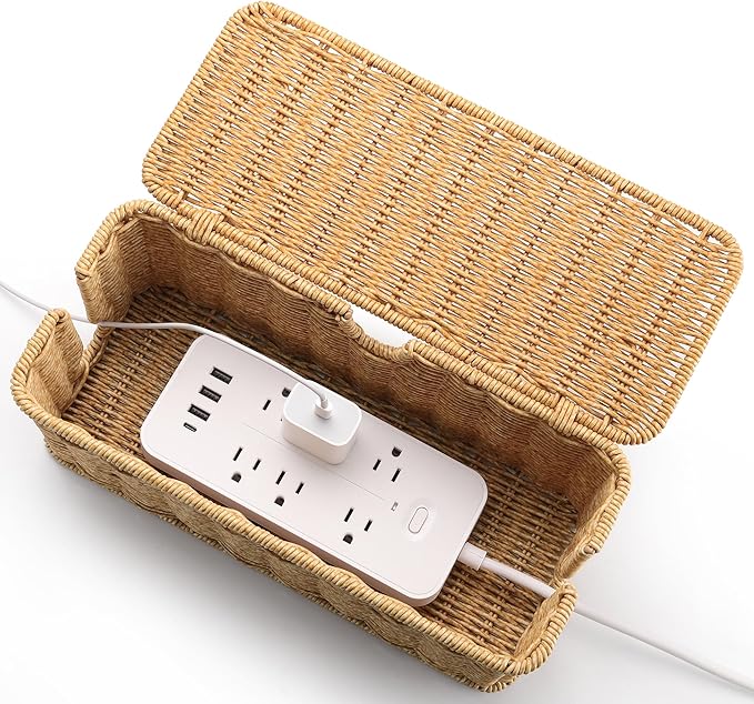 Handmade Cable Management Box Brown