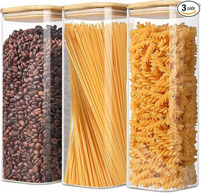 2.2 Qt Square Glass Storage Containers with Lids