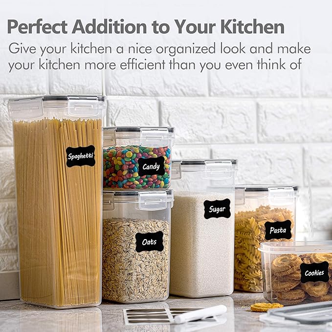 Airtight Food Storage Containers with Lids, Sugar and Cereal