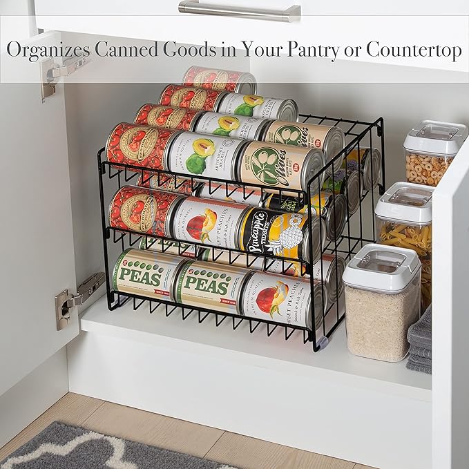 Kitchen Details 3 Tier Can Organizer, Canned Food Storage Rack