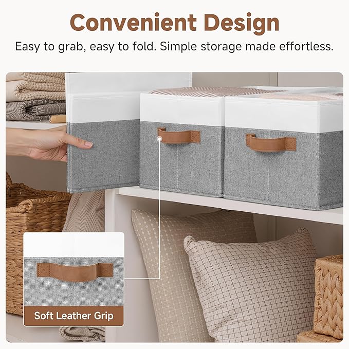 Fabric Shelf Baskets, Closet Organizers and Storage Basket